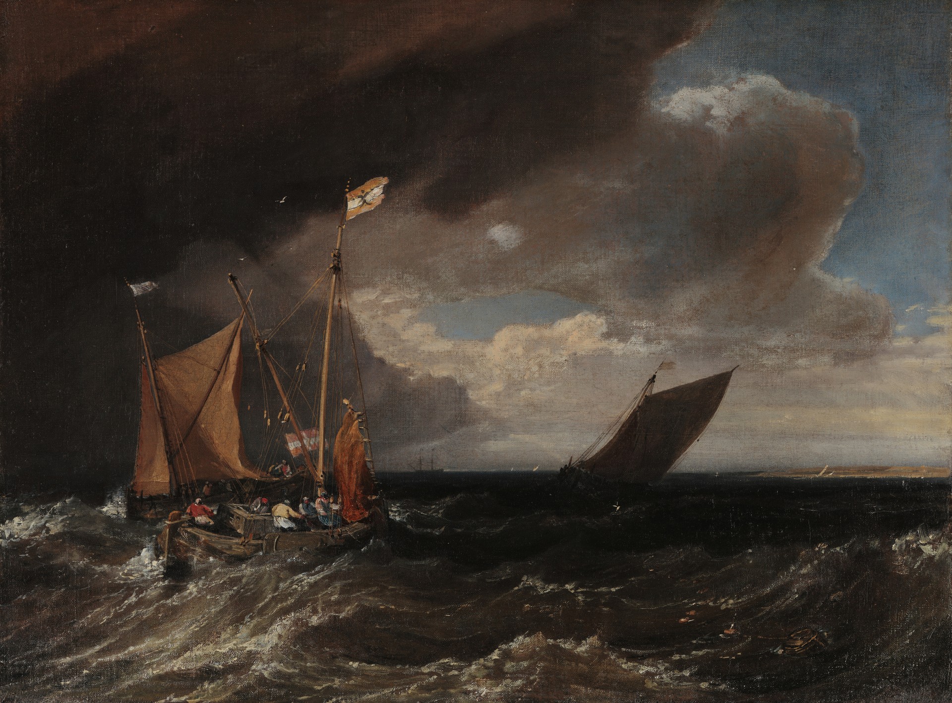 Seascape with a Squall Coming Up - by J. M. W. Turner