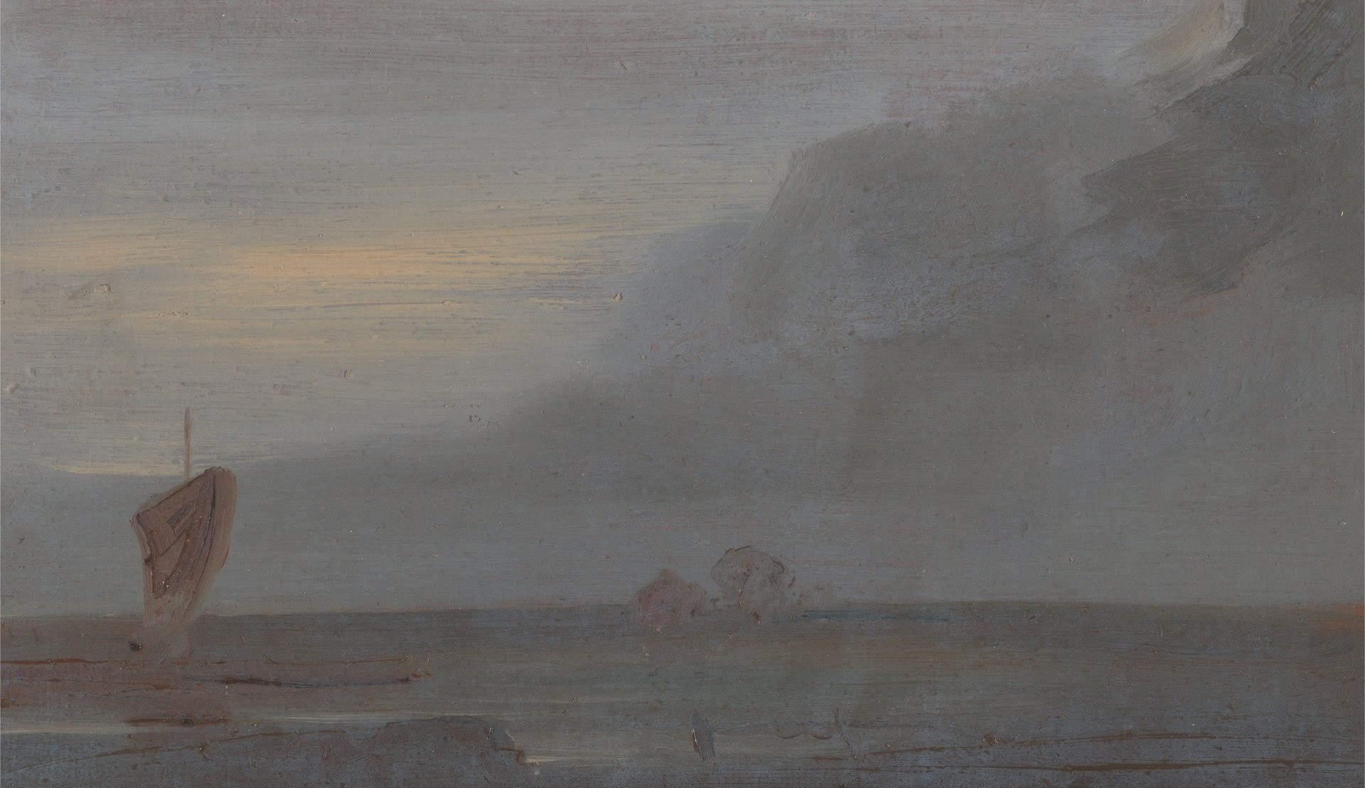 Seapiece with Boats: Evening - by J. M. W. Turner