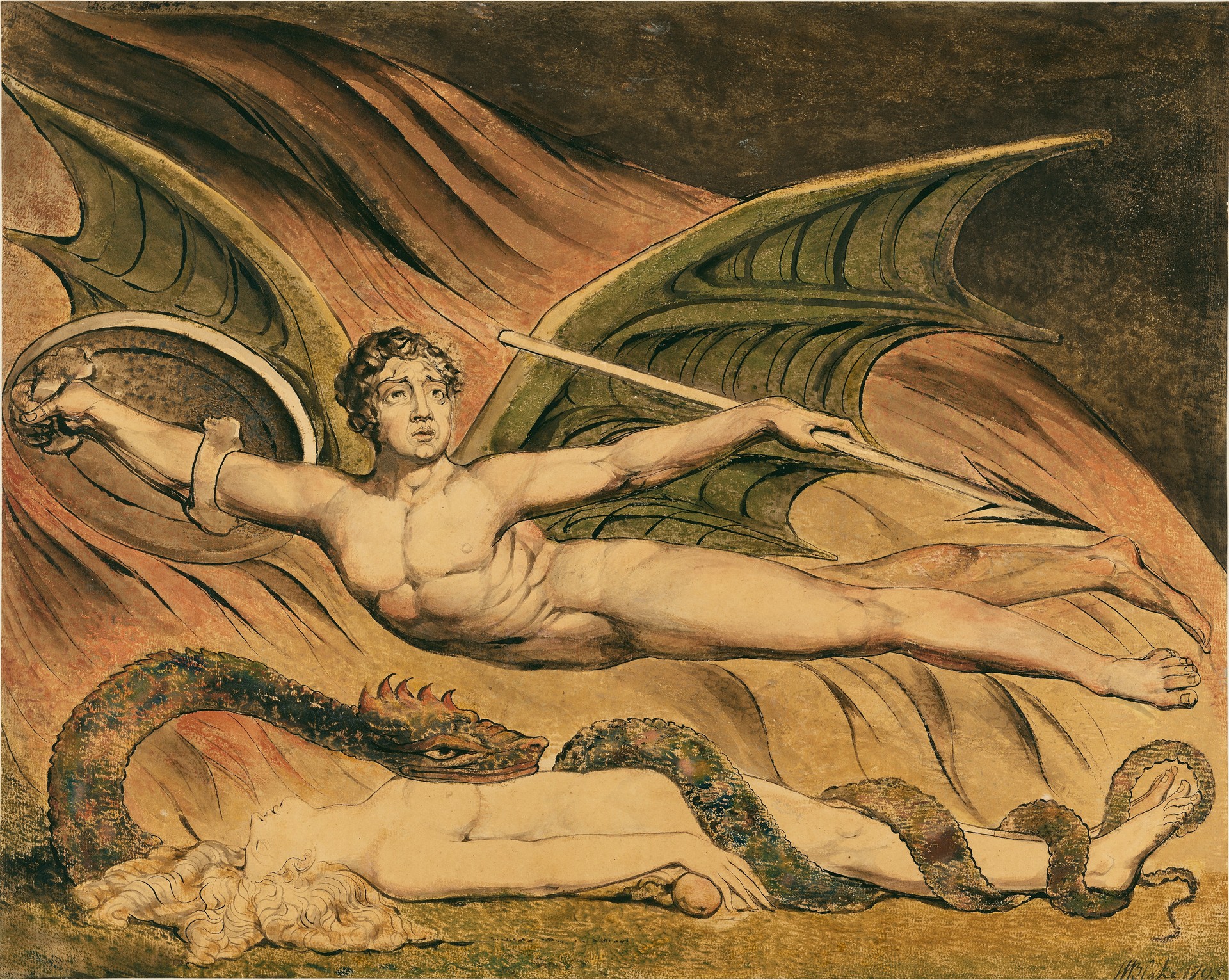 Satan Exulting over Eve - by William Blake