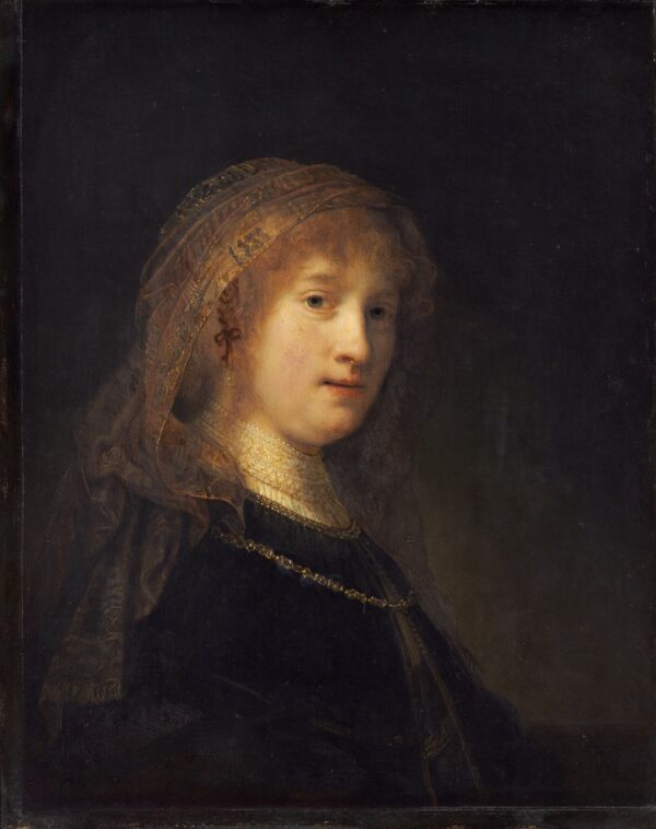 Saskia van Uylenburgh, the Wife of the Artist - by Rembrandt