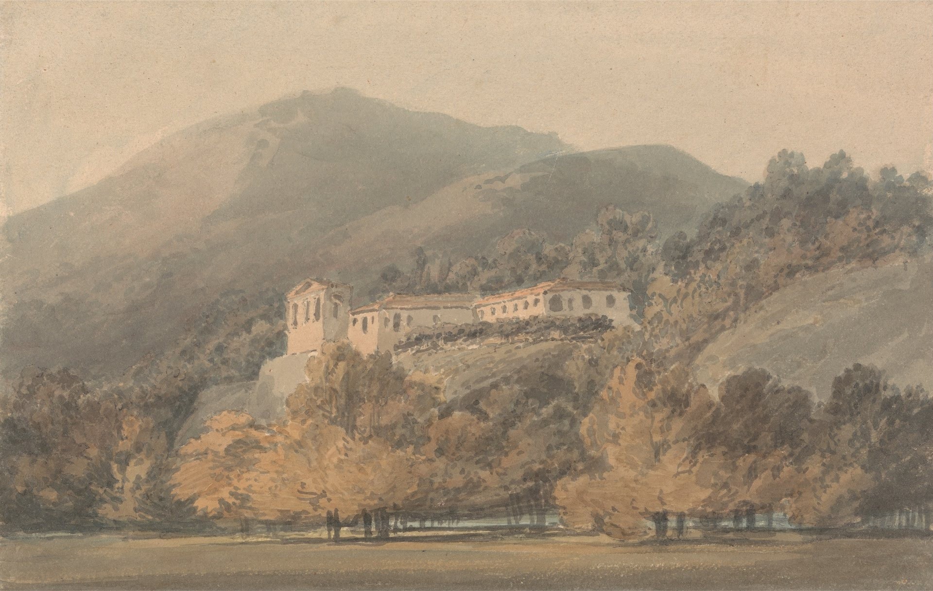 Santa Lucia, A Convent near Caserta - by J. M. W. Turner