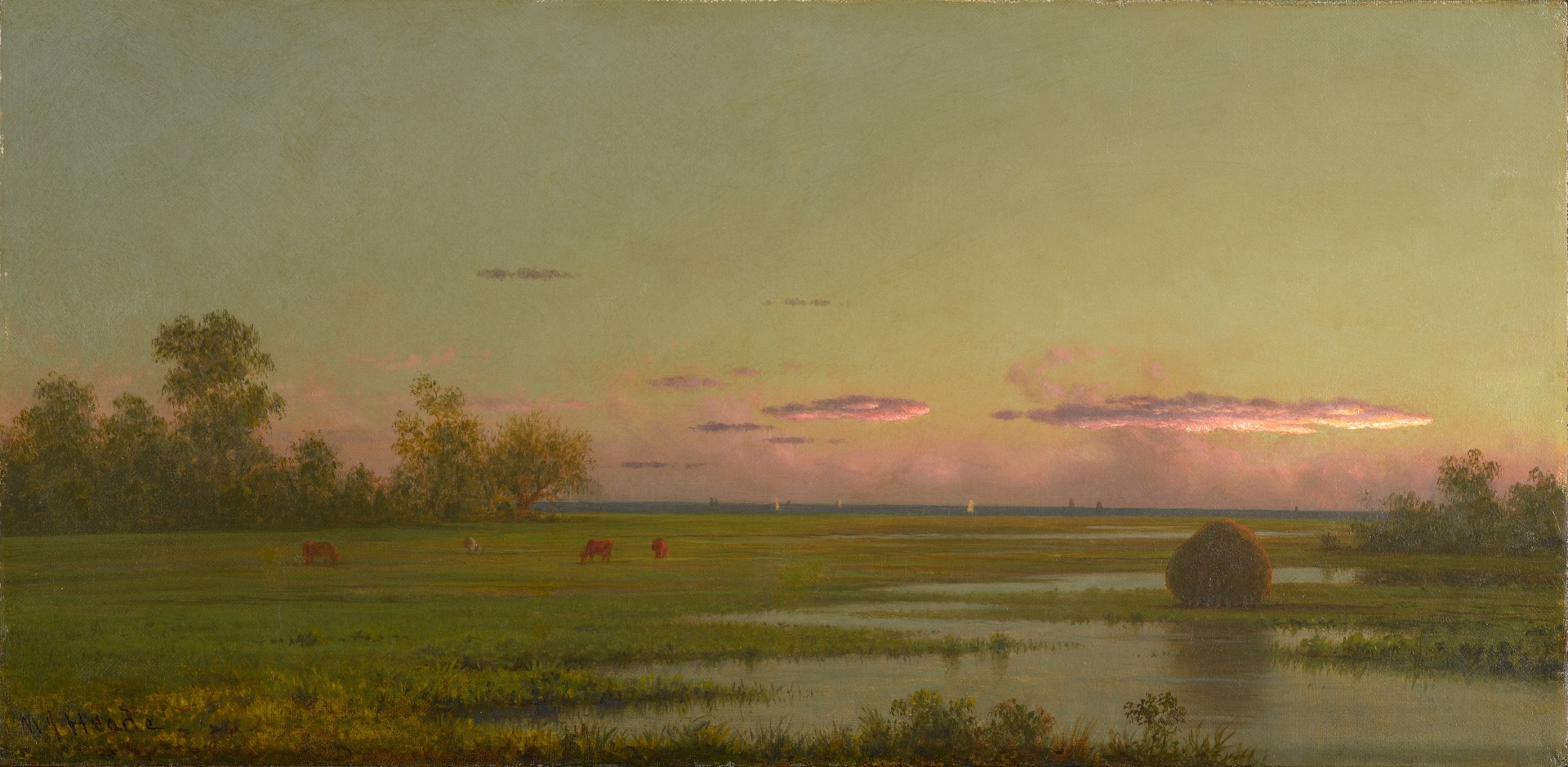 Salt Marsh at Southport, Connecticut - by Martin Johnson Heade
