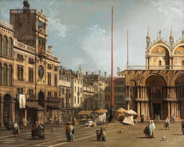 Saint Mark's and the Clock Tower, Venice - by Canaletto