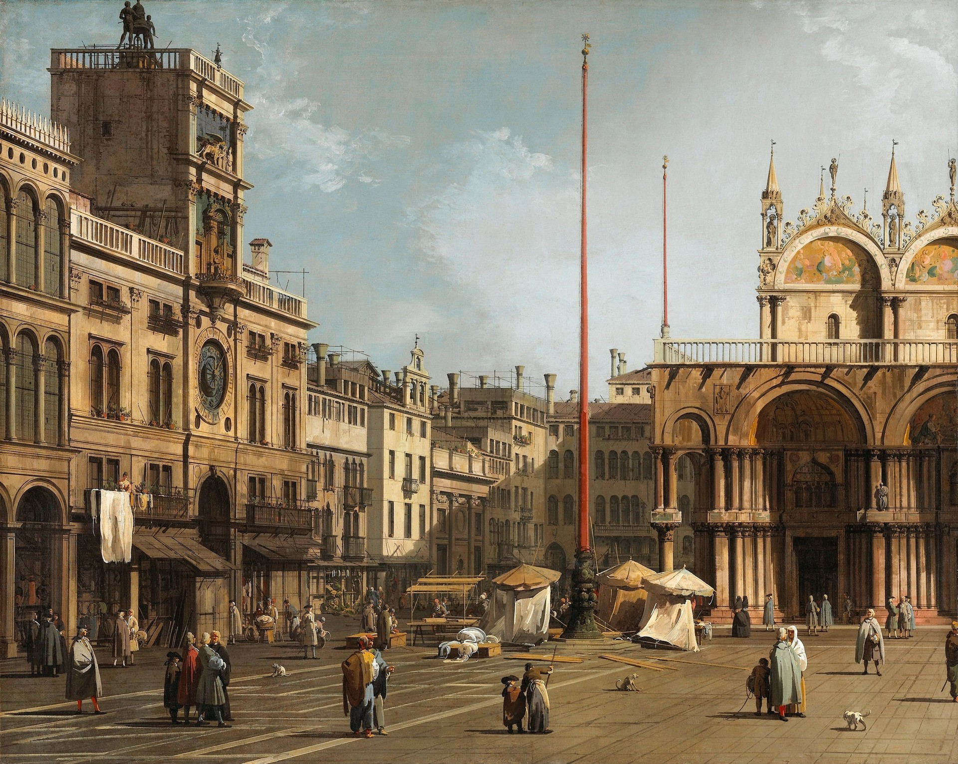 Saint Mark's and the Clock Tower, Venice - by Canaletto