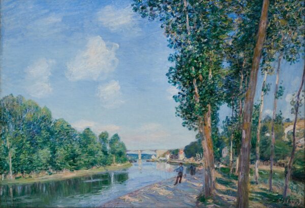 Saint-Mammès. June Sunshine - by Alfred Sisley