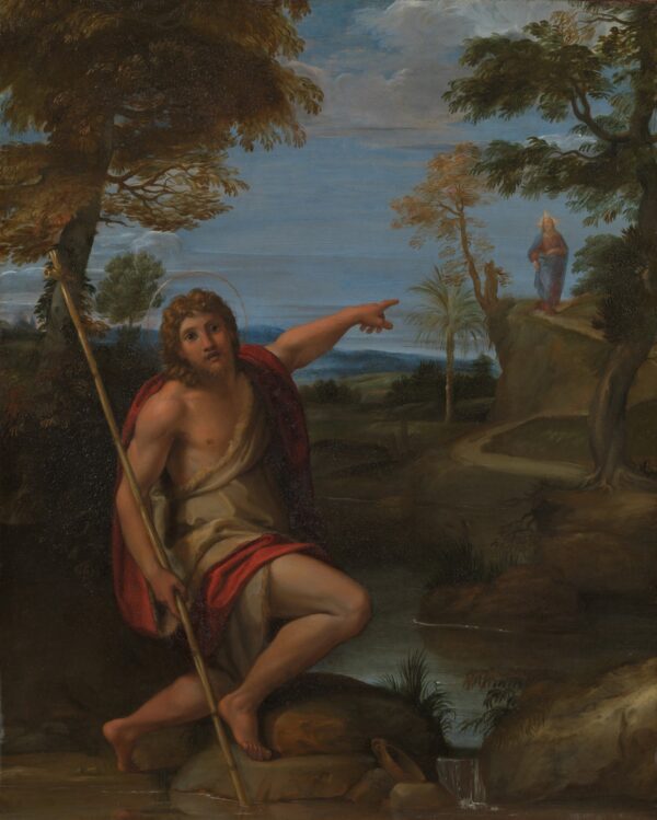 Saint John the Baptist Bearing Witness - by Annibale Carracci