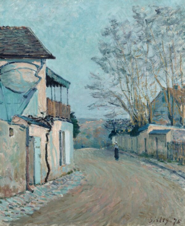 Rue de la Princesse, Winter (Rue de la princesse, l'hiver) - by Alfred Sisley