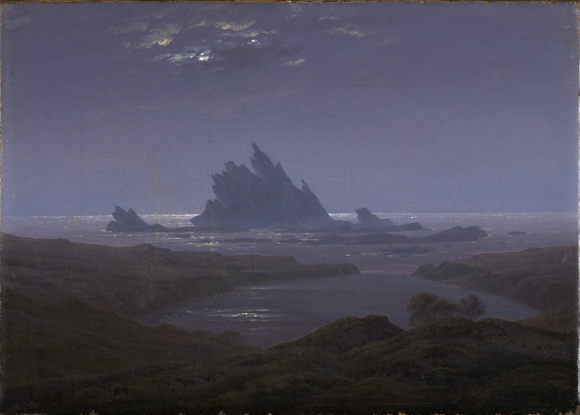 Rocky Reef on the Seashore - by Caspar David Friedrich