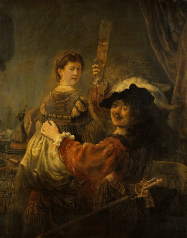 Rembrandt and Saskia in the Scene of the Prodigal Son - by Rembrandt