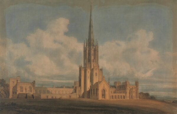 Projected Design for Fonthill Abbey, Wiltshire - by J. M. W. Turner