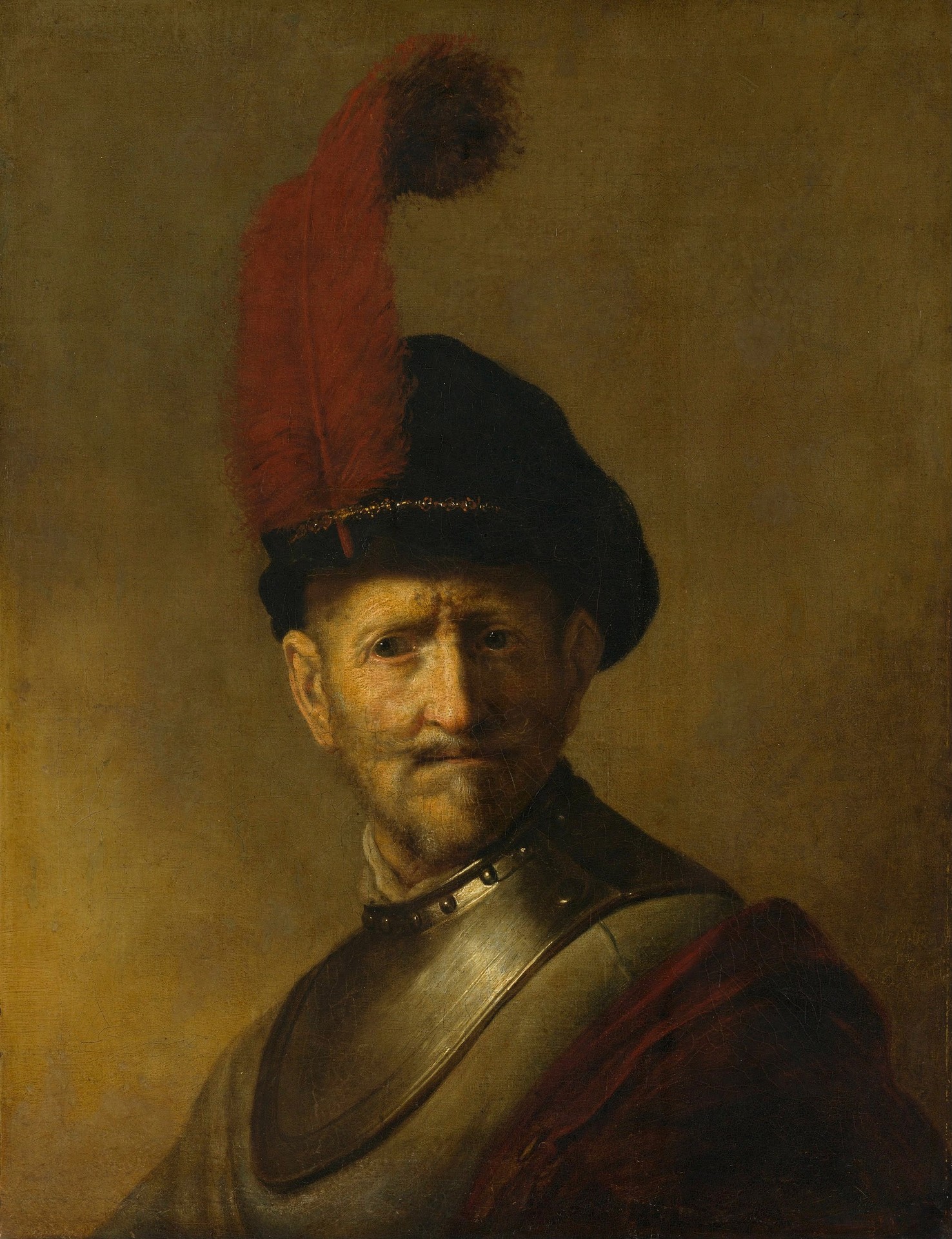 Portret van een man, misschien Rembrandts vader, Harmen Gerritsz. van Rijn - by Rembrandt