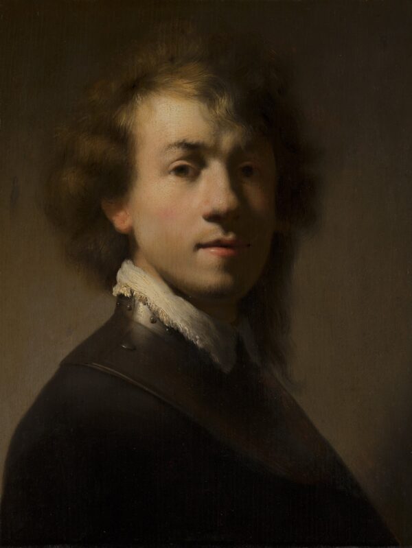 Portrait of Rembrandt (1606-1669) with a Gorget - by Rembrandt