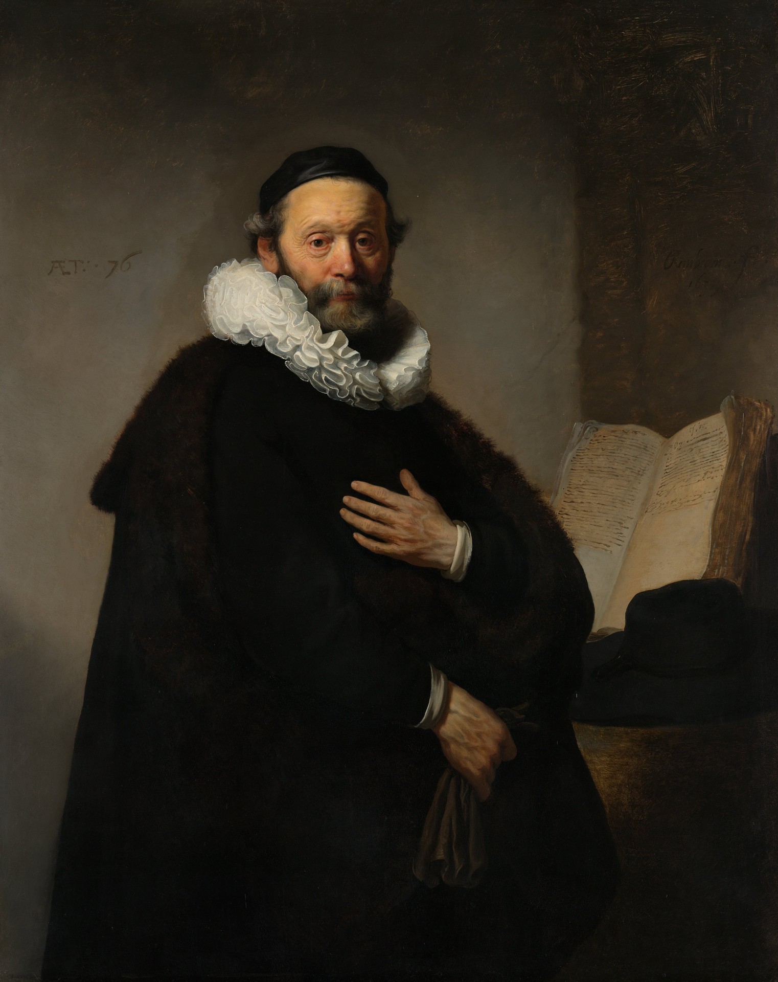 Portrait of Johannes Wtenbogaert - by Rembrandt