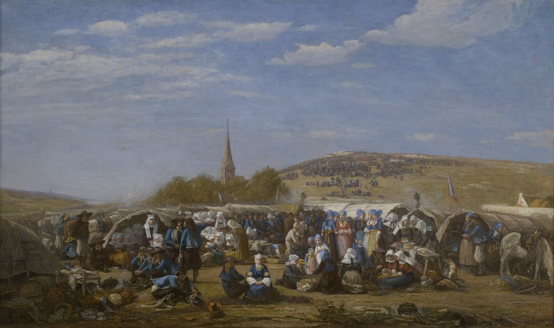 Pardon de Sainte-Anne-La-Palud - by Eugène Boudin