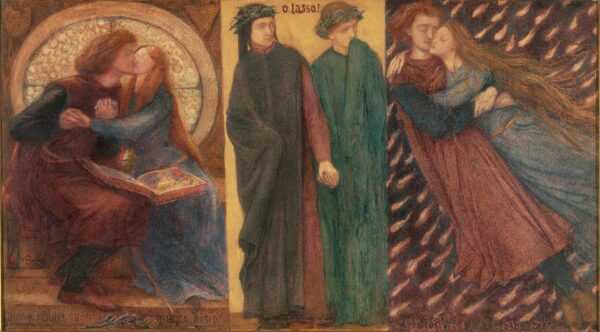 Paolo and Francesca da Rimini - by Dante Gabriel Rossetti