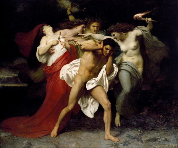 Orestes Pursued - by the Furies - by William-Adolphe Bouguereau