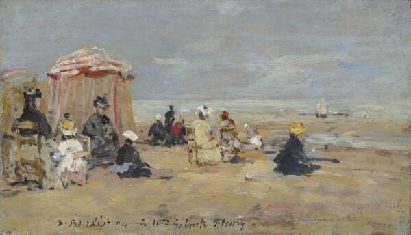 On the Beach - by Eugène Boudin