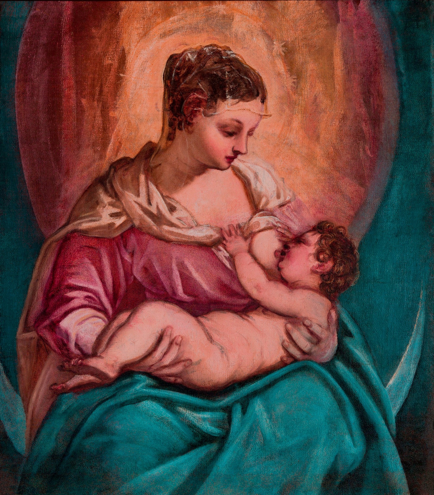 Nursing Madonna - by Tintoretto