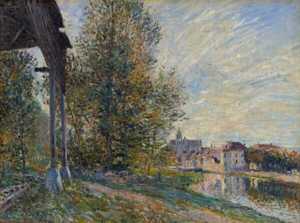 Near Moret-sur-Loing - by Alfred Sisley