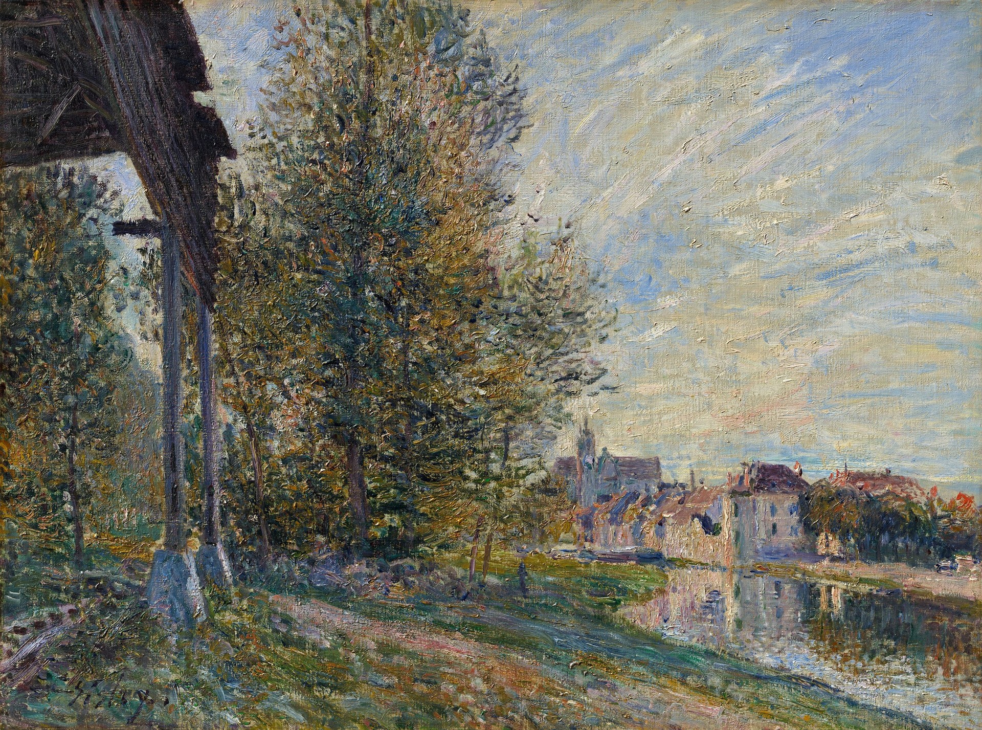 Near Moret-sur-Loing - by Alfred Sisley