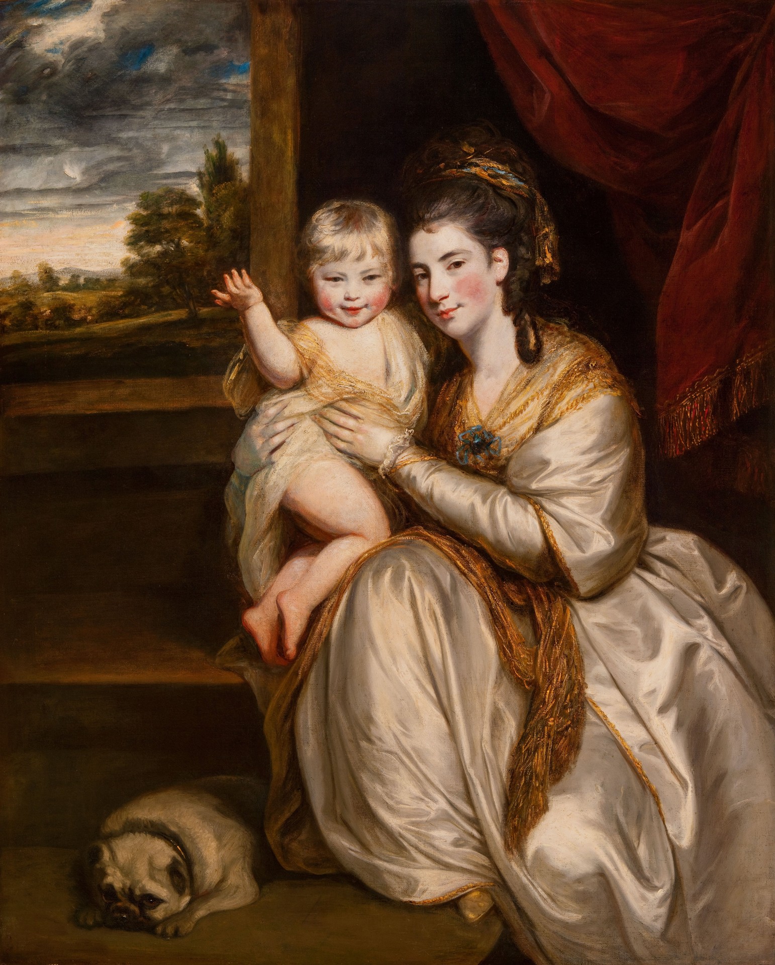 Mrs. John Weyland and Her Son John - by Joshua Reynolds