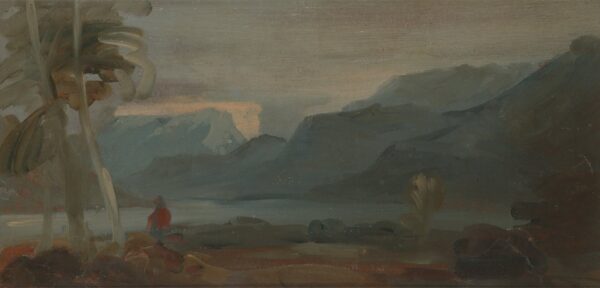 Mountainous Landscape with Figures and Cattle - by J. M. W. Turner