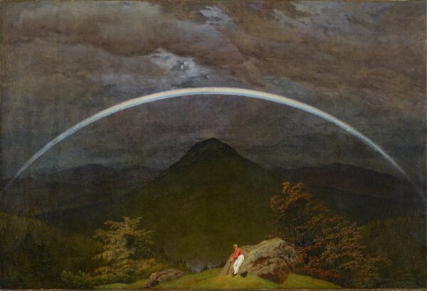 Mountain Landscape with Rainbow - by Caspar David Friedrich