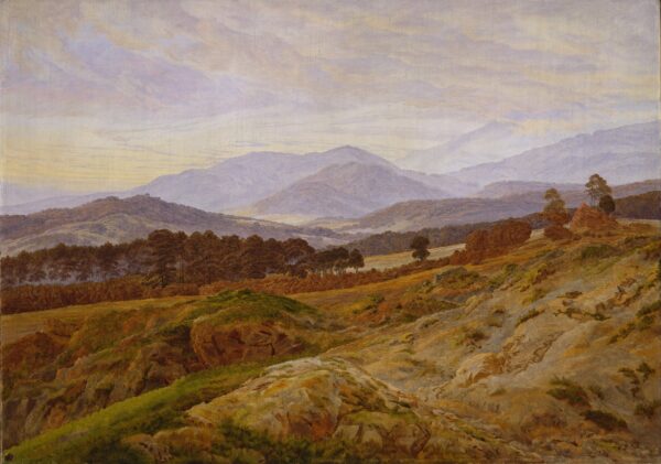 Mountain in Riesengebirge - by Caspar David Friedrich