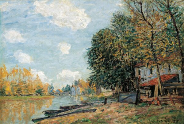 Moret: The Banks of the River Loing, 1877 - by Alfred Sisley