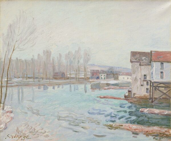 Moret in Winter - by Alfred Sisley