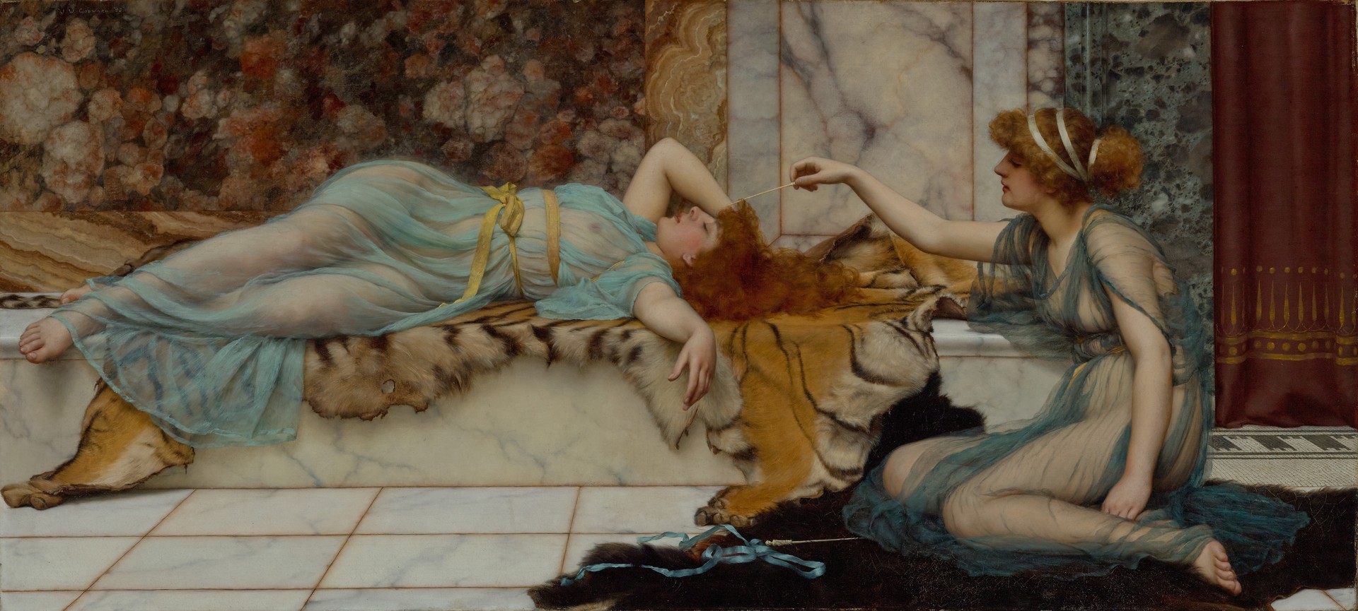 Mischief and Repose - by John William Godward
