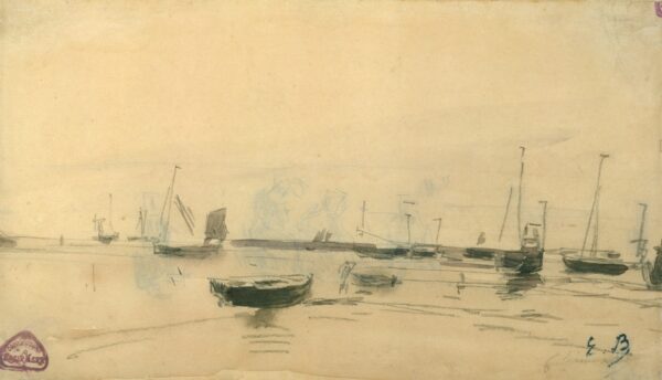 Marine Scene (recto) - by Eugène Boudin