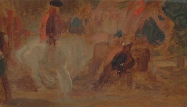 Man on a White Horse - by J. M. W. Turner