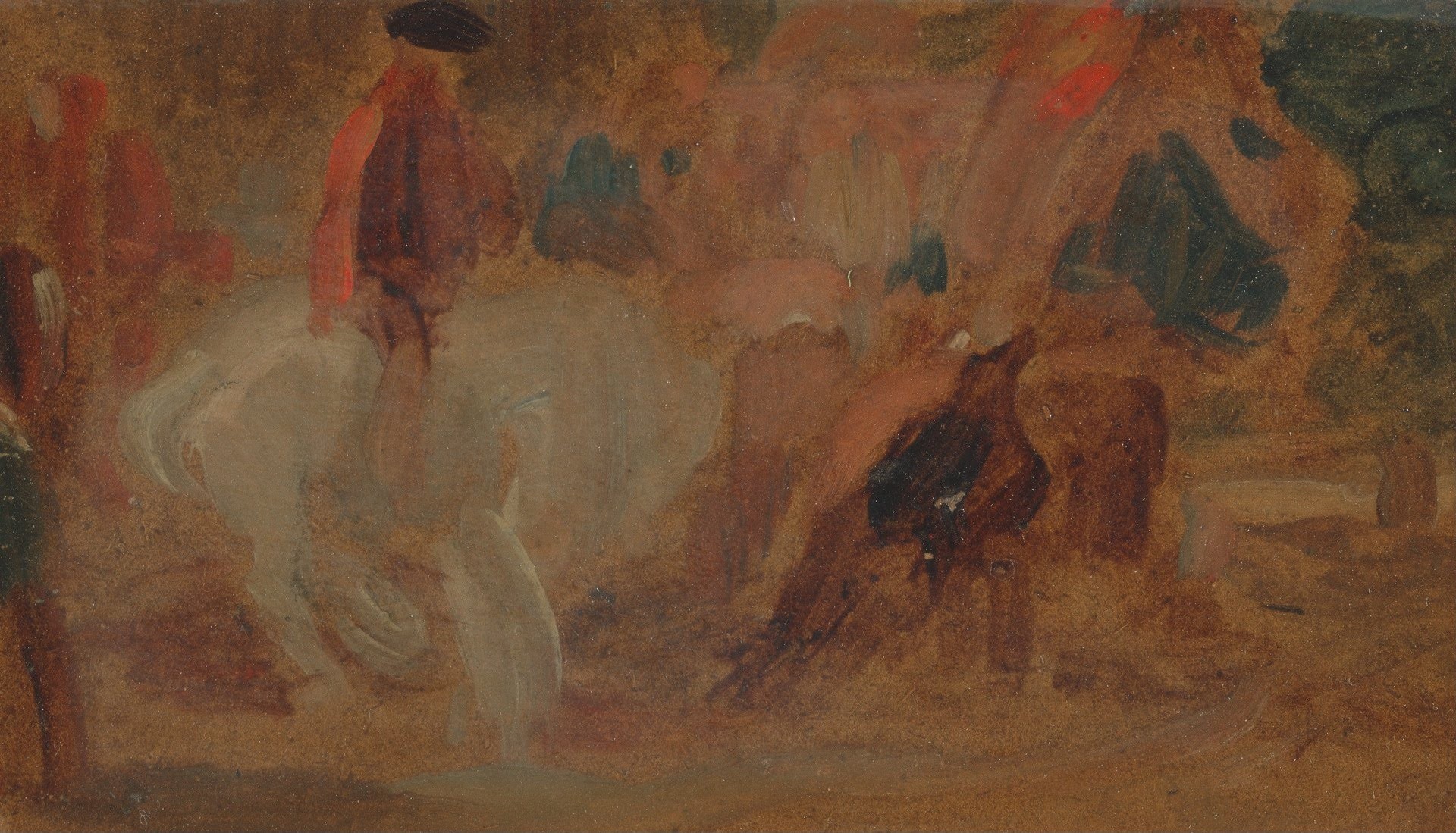 Man on a White Horse - by J. M. W. Turner
