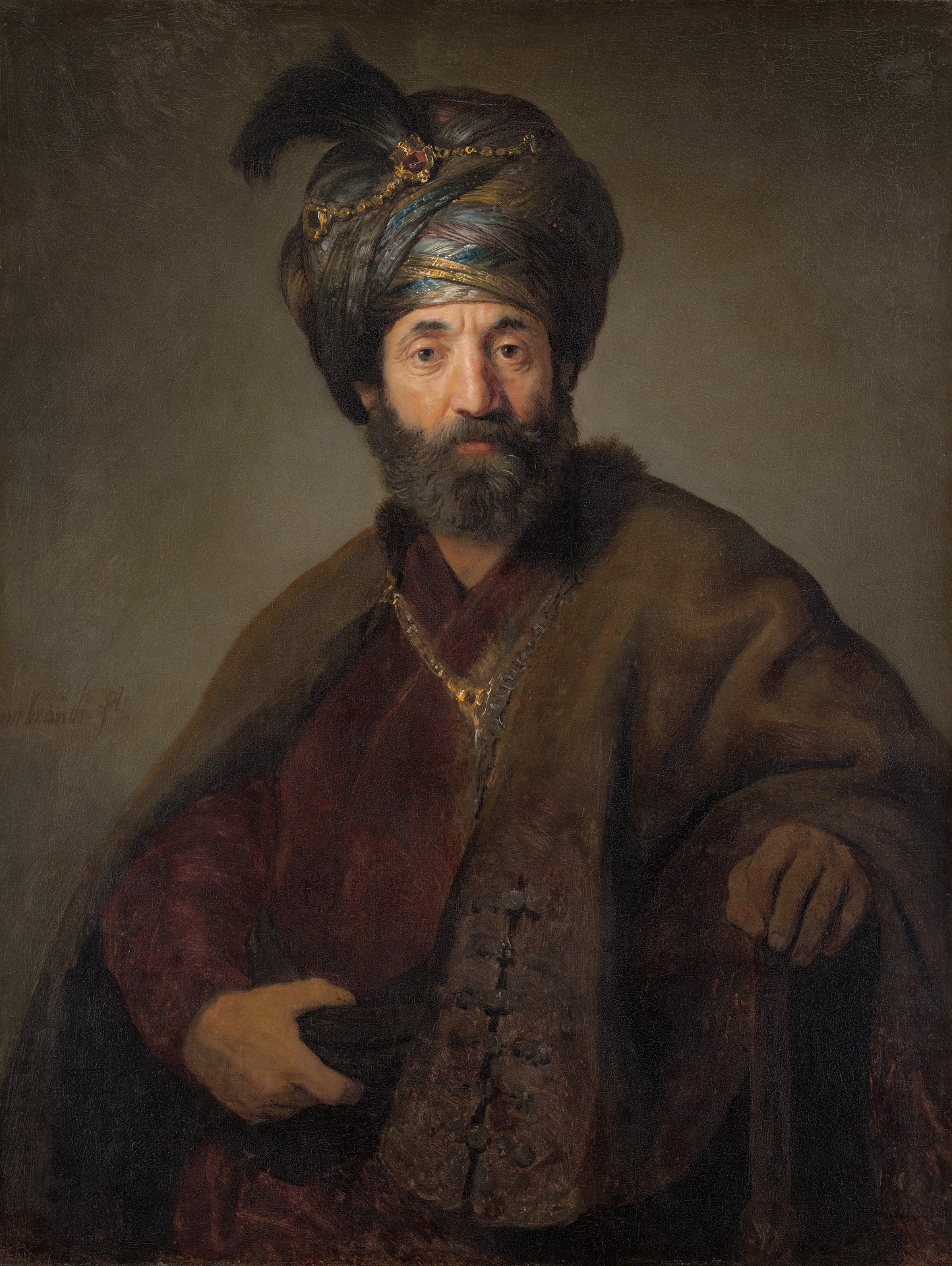 Man in Oriental Costume - by Rembrandt