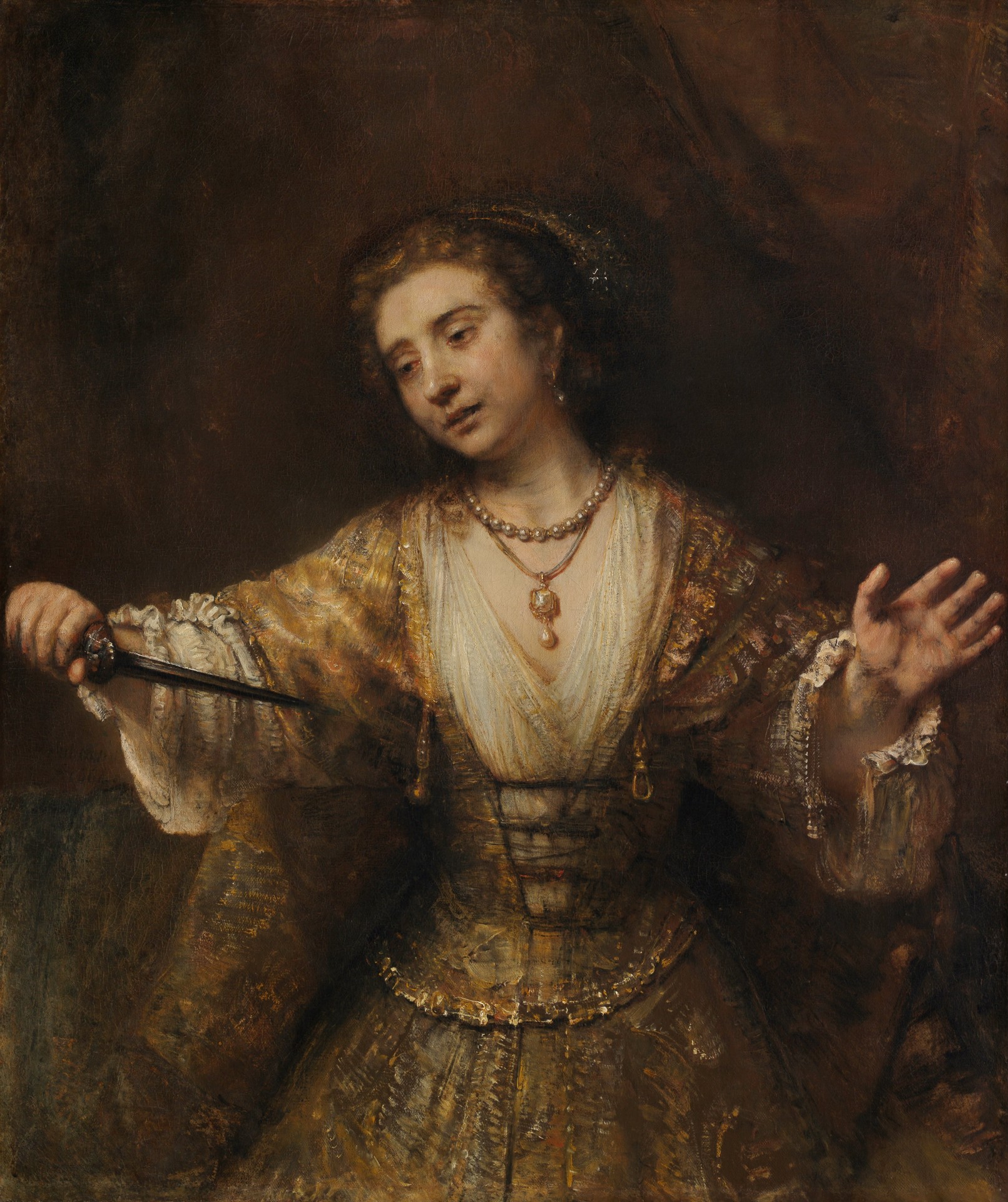 Lucretia - by Rembrandt