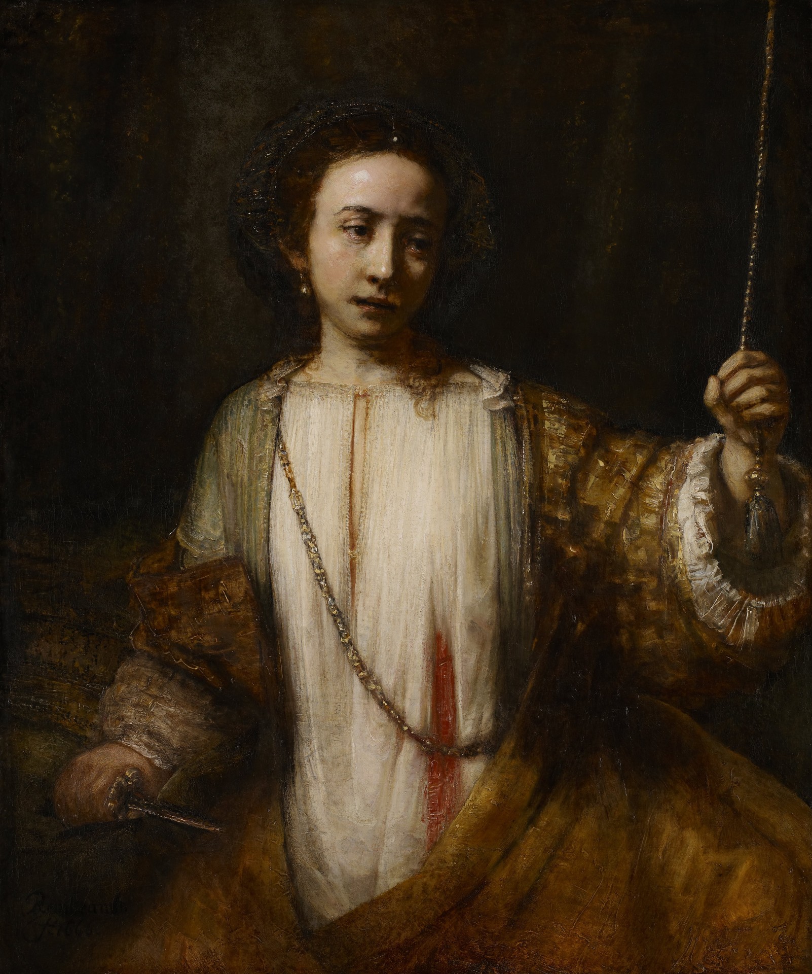 Lucretia - by Rembrandt