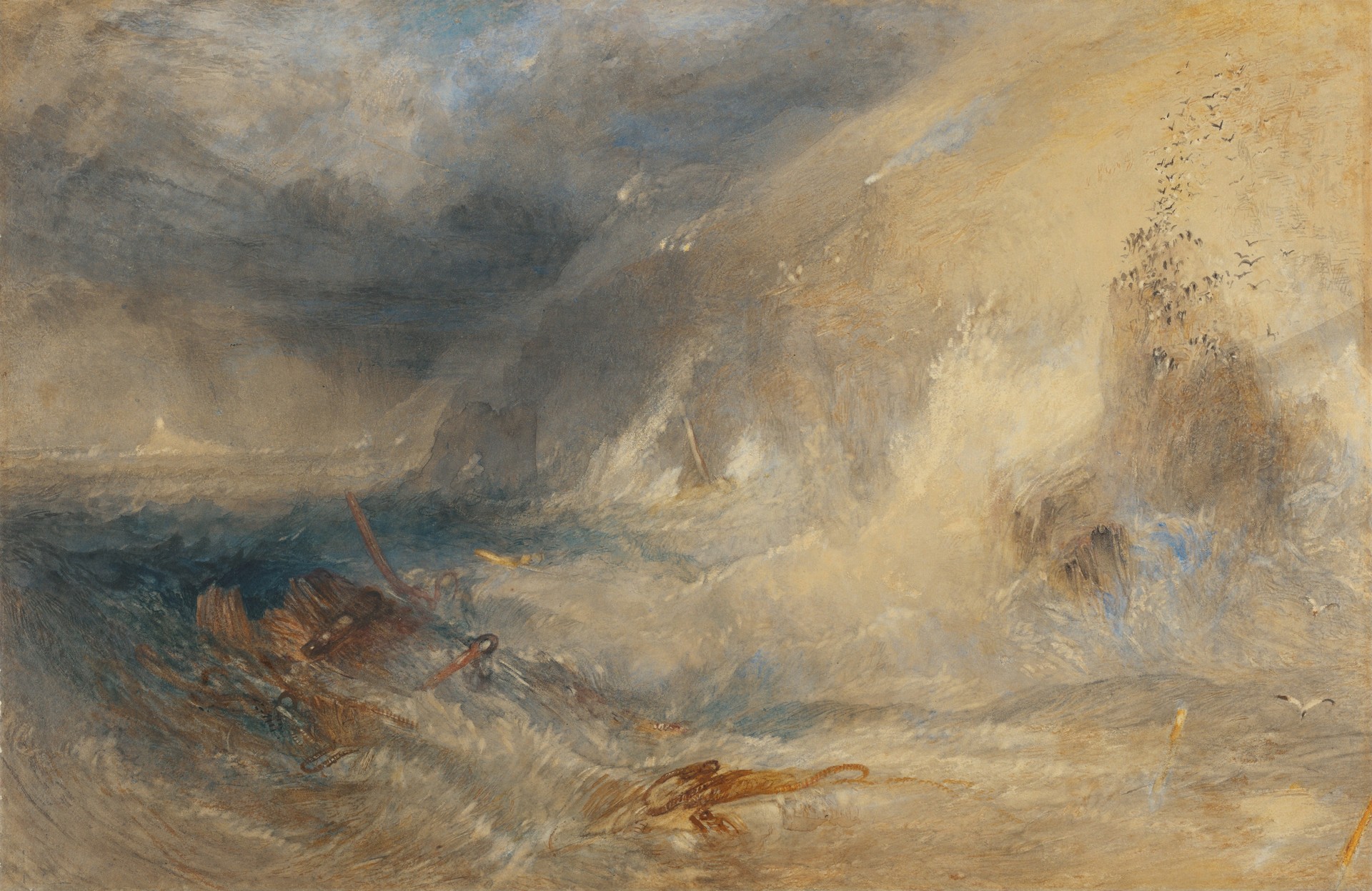 Long Ship's Lighthouse, Land's End - by J. M. W. Turner