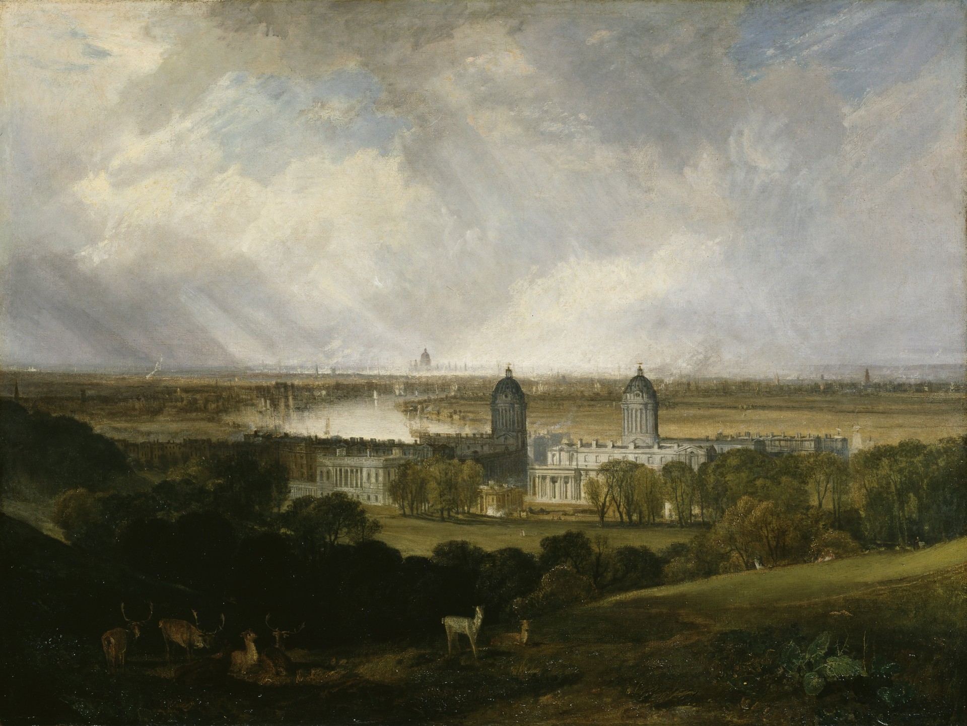 London from Greenwich Park exhibited - by J. M. W. Turner