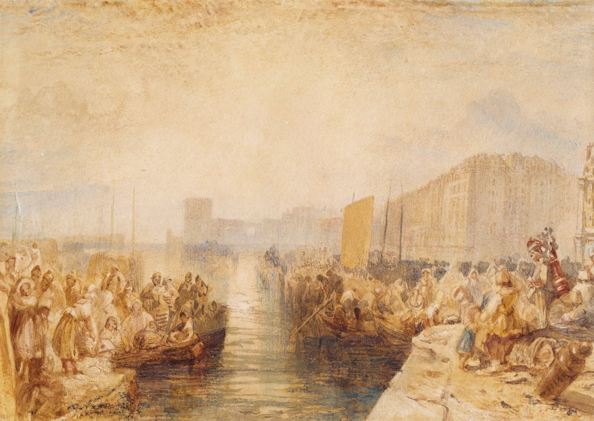 Le Havre: Sunset - by J. M. W. Turner