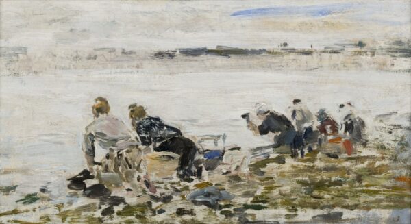 Lavandières - by Eugène Boudin