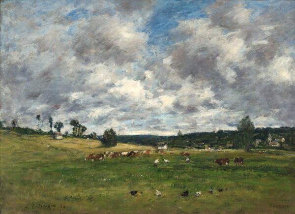 Landscape (Fervaques) - by Eugène Boudin