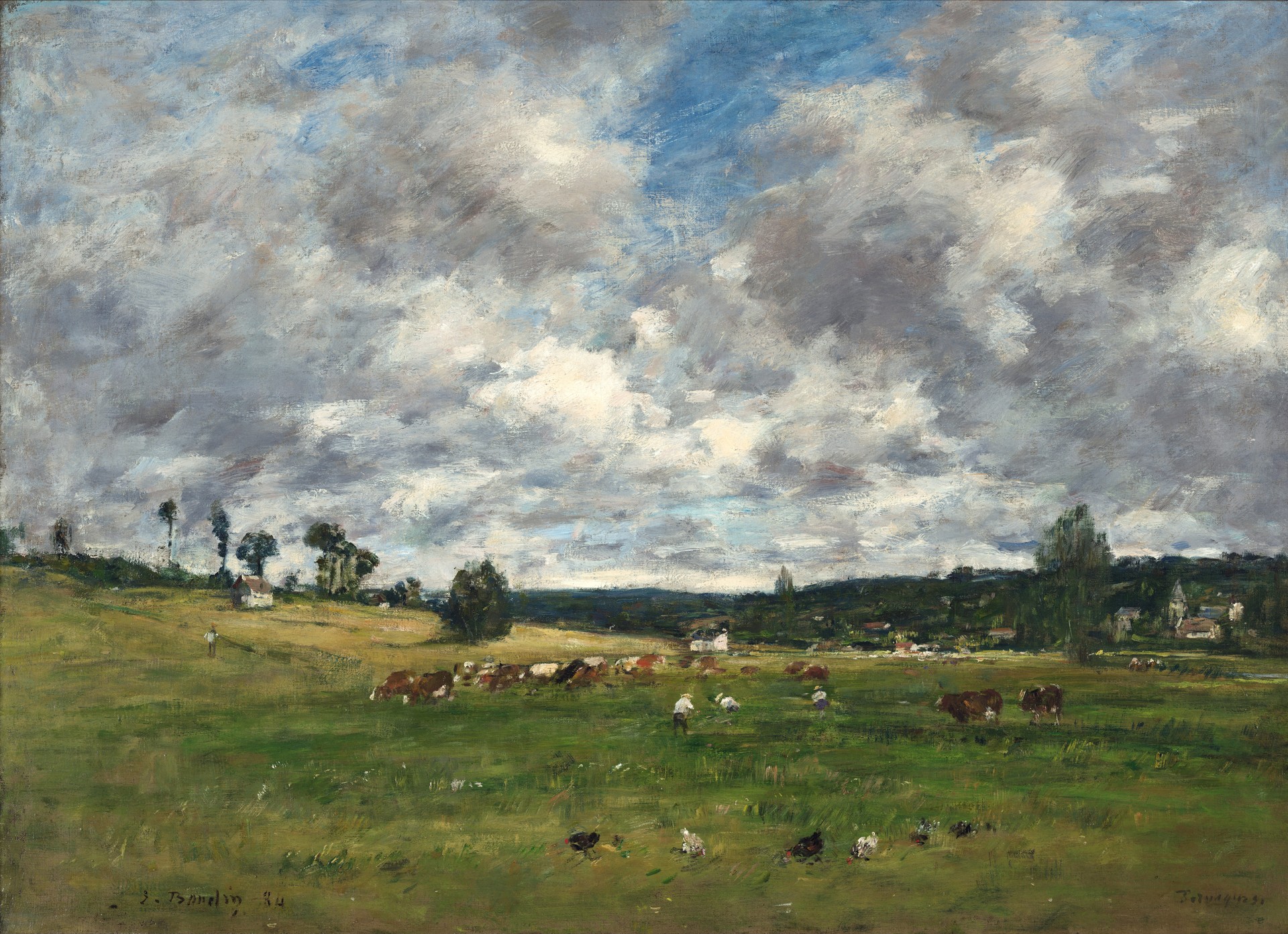 Landscape (Fervaques) - by Eugène Boudin
