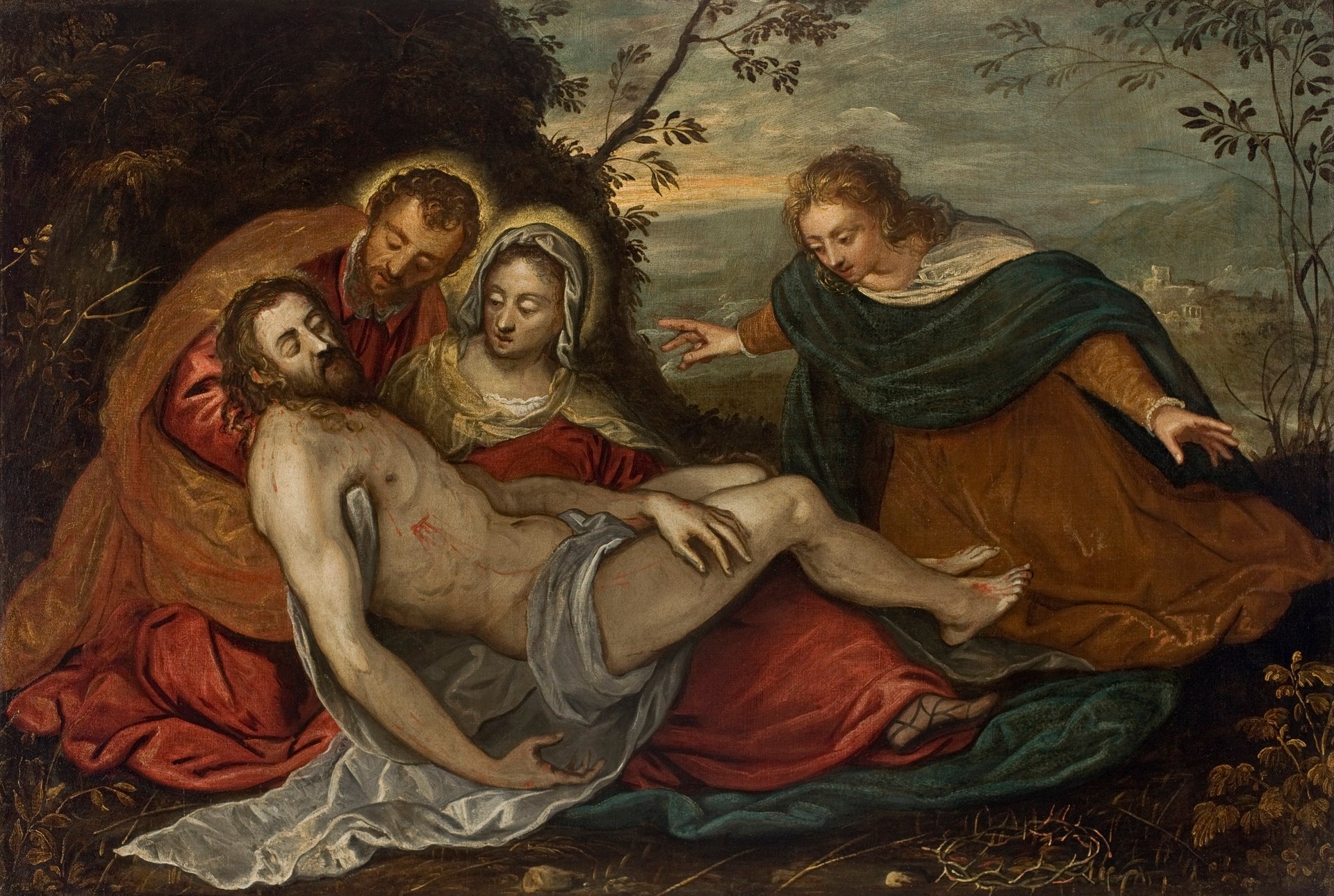 Lamentation over the Dead Christ (or Pietá) - by Tintoretto