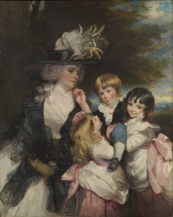 Lady Smith (Charlotte Delaval) and Her Children (George Henry, Louisa, and Charlotte) - by Joshua Reynolds