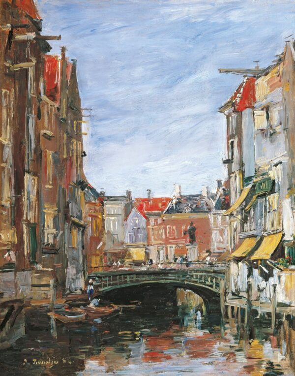 La Place Ary Scheffer, Dordrecht - by Eugène Boudin