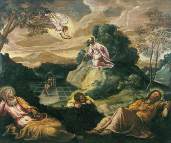 La oración en el Huerto de Getsemaní - by Tintoretto