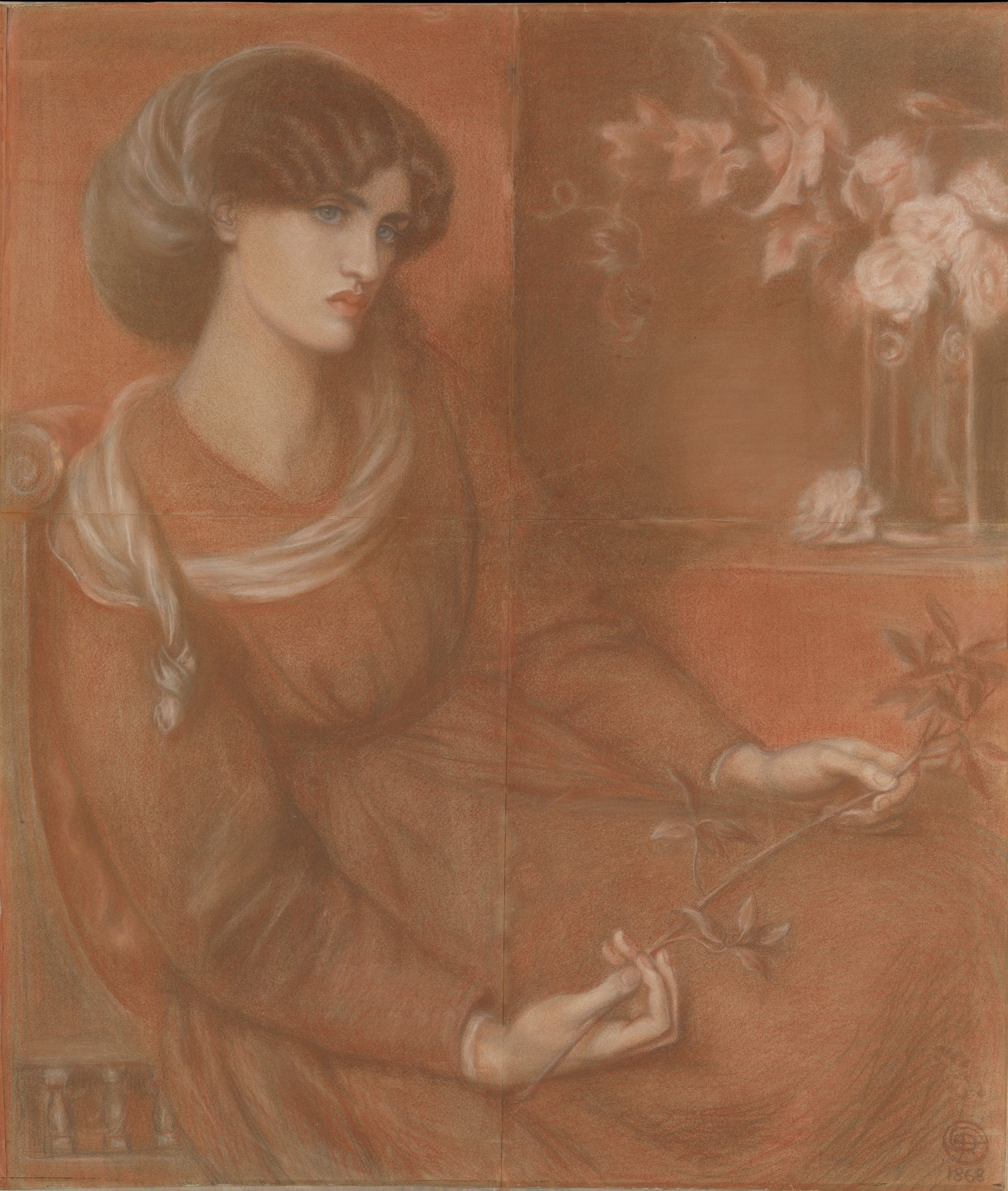 Jane Morris: Study for "Mariana" - by Dante Gabriel Rossetti