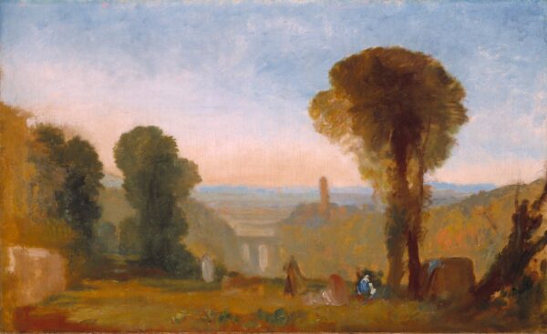 Italian Landscape with Bridge and Tower - by J. M. W. Turner