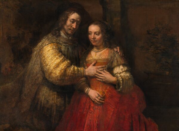 Isaac and Rebecca, known as 'The Jewish Bride' - by Rembrandt